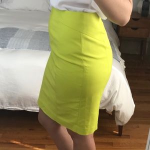 Fun neon green Ann Taylor pencil skirt